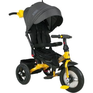 Tricicleta copii multifunctionala 4in1 BERTONI-LORELLI Jaguar Air LOR4770, 12 luni+, galben-negru