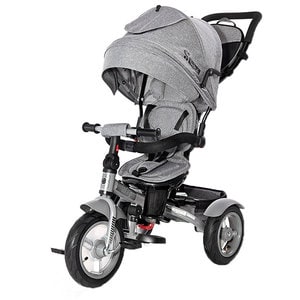 Tricicleta copii multifunctionala 4in1 BERTONI-LORELLI Neo Air LOR5487, 12 luni+, gri-negru