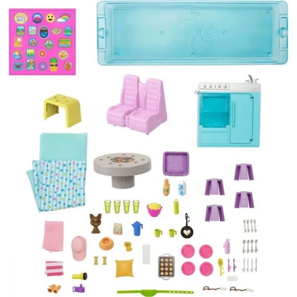 Set BARBIE Rulota de camping MTHCD46O 3 ani multicolor