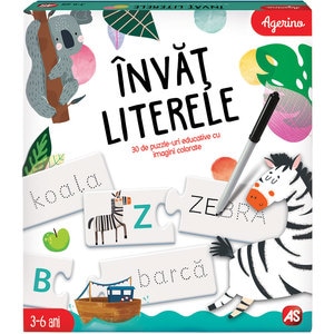 Joc educativ AS GAMES Invat literele 50355, 3 ani+, 1 jucator