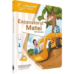Carte interactiva RASPUNDEL ISTETEL Excavatorul Matei 87508, 3 ani+, multicolor