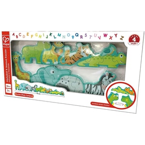 Puzzle 2in1 HAPE Alfabet si animale E1627, 3 ani+, 26 piese