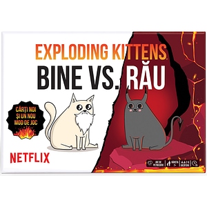 Joc de societate EXPLODING KITTENS Bine vs Rau EKIEK12, 7 ani+, 2-5 jucatori