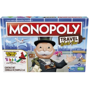 Joc de societate MONOPOLY Travel World Tour F4007, 8 ani+, 2-4 jucatori
