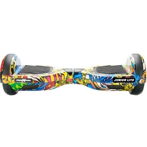 Hoverboard FREEWHEEL Junior Lite, 6.5 inch, viteza 12 km/h, motor 2 x 200W Brushless, graffiti galben