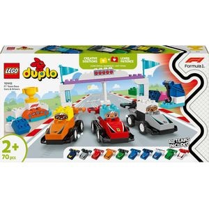 LEGO DUPLO: Echipa F1 - Masini si piloti de curse 10445, 2 ani+, 70 piese