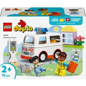 LEGO DUPLO: Ambulanta si sofer 10447, 2 ani+, 19 piese