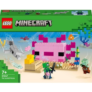 LEGO Minecraft: Casa Axolotl 21247, 7 ani+, 242 piese