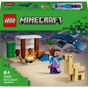 LEGO Minecraft: Expeditia in desert a lui Steve 21251, 6 ani+, 75 piese