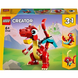 LEGO Creator 3in1: Dragon rosu 31145, 6 ani+, 149 piese