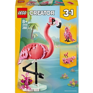 LEGO Creator 3in1: Animale salbatice - Flamingo roz 31170, 8 ani+, 288 piese