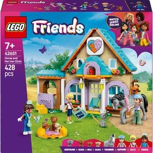 LEGO Friends: Clinica veterinara pentru cai si animale de companie 42651, 7 ani+, 428 piese