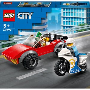 LEGO City: Politist pe motocicleta in urmarirea unei masini 60392, 5 ani+, 59 piese