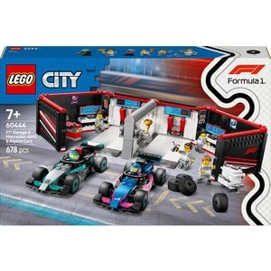 LEGO City: Garaj F1 si masini Mercedes-AMG si Alpine 60444, 7 ani+, 678 piese