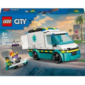 LEGO City: Ambulanta de urgente 60451, 5 ani+, 184 piese