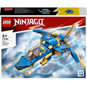 LEGO Ninjago: Avionul cu reactie Fulger EVO al lui Jay 71784, 6 ani+, 146 piese