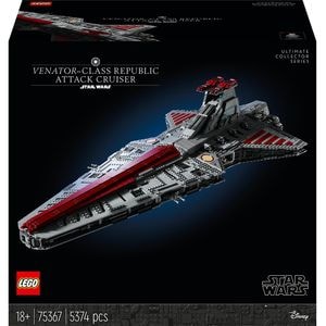 LEGO Star Wars: Venator-Class Republic Attack Cruiser 75367, 18 ani+, 5374 piese