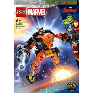 LEGO Marvel: Armura de robot a lui Rocket 76243, 6 ani+, 98 piese