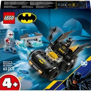 LEGO DC: Batman si Batmobile vs. Mr. Freeze 76301, 4 ani+, 63 piese