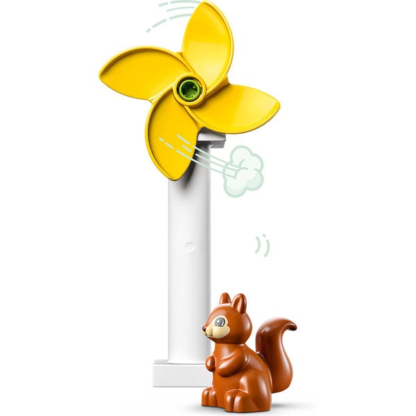 LEGO DUPLO: Turbina eoliana si masina electrica 10985, 2 ani+, 16 piese