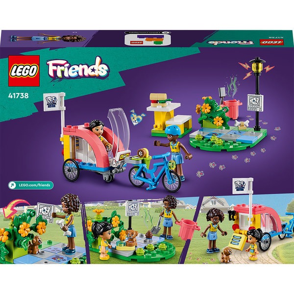 LEGO Friends: Bicicleta pentru salvarea cainilor 41738, 6 ani+, 125 piese