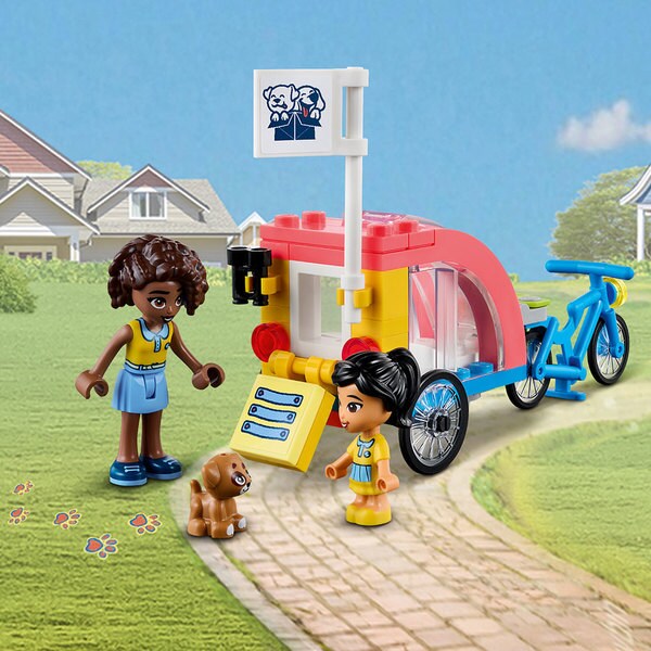 LEGO Friends: Bicicleta pentru salvarea cainilor 41738, 6 ani+, 125 piese