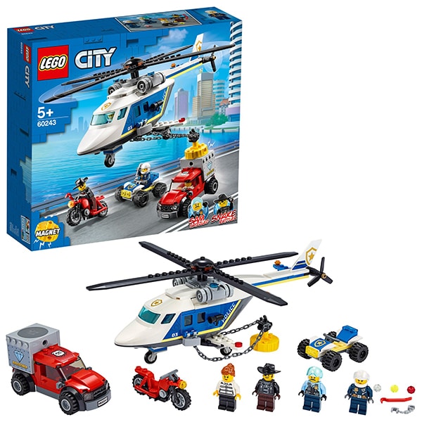 LEGO City: Urmarire cu elicopterul politiei 60243, 5 ani+, 212 piese