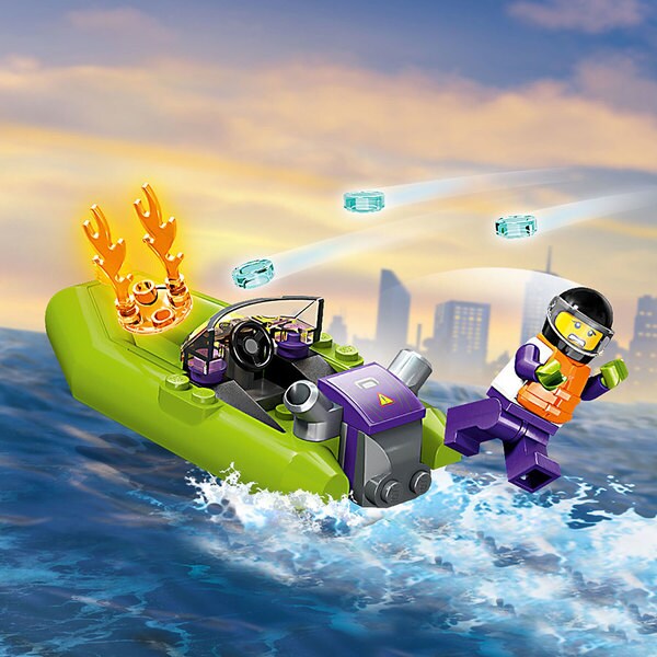 LEGO City: Barca de salvare a pompierilor 60373, 5 ani+, 144 piese