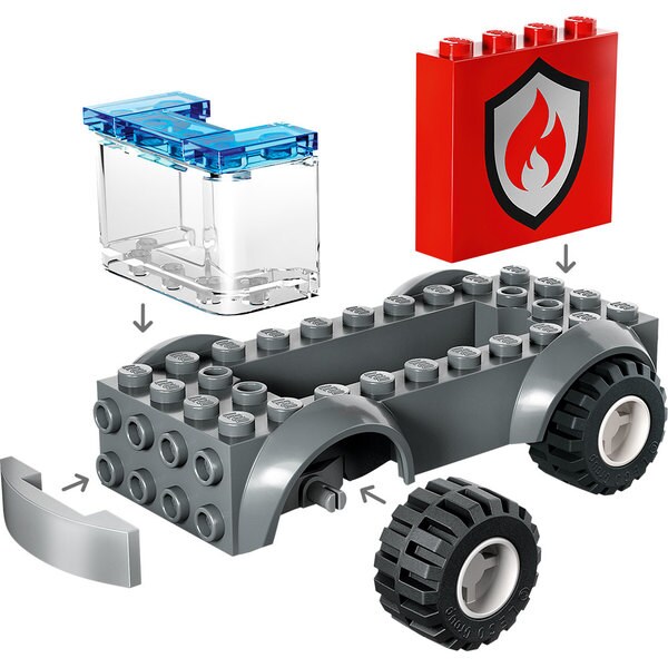 LEGO City: Remiza si masina de pompieri 60375, 4 ani+, 153 piese