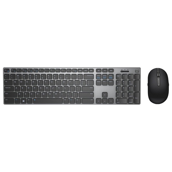 Kit Tastatura Si Mouse Wireless Dell Premier Km717 Usb Bluetooth Layout Us Int Negru Gri