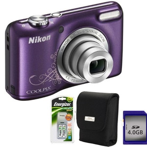 Camera foto digitala NIKON Coolpix L27, 16.1 Mp, 5x, 2.7 inch, mov + geanta + incarcator + card SD 4GB