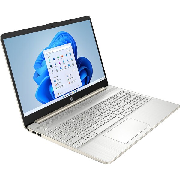 Laptop HP 15s-fq5003nq, Intel Core i7-1255U pana la 4.7GHz, 15.6" FHD, 8GB, SSD 512GB, Intel Iris Xe Graphics, Windows 11 Home, auriu