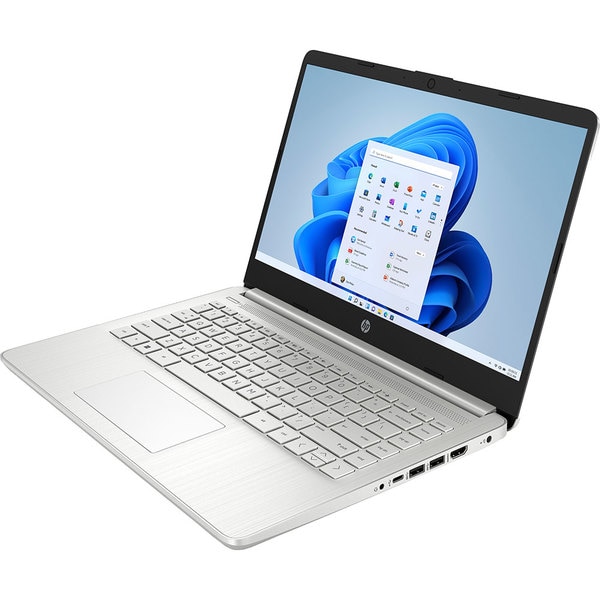 Laptop HP 14s-dq5007nq, Intel Core i3-1215U pana la 4.4GHz, 14", FHD, 16GB, SSD 512GB, Intel Iris Xe Graphics, Windows 11 Home, argintiu