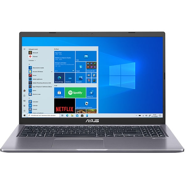 Laptop ASUS X515JA-EJ1586T, Intel Core i3-1005G1 pana la 3.4GHz, 15.6" Full HD, 8GB, SSD 256GB, Intel UHD Graphics, Windows 10 Home, gri