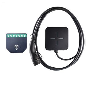 Statie incarcare masini electrice LEKTRI.CO Tri Safe EM, trifazat 22kW, monofazat 7.4kW, 32A, Type 2, cablu 5m, Wi-Fi, negru