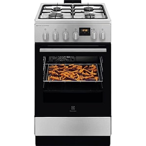 Aragaz ELECTROLUX LKK560222X, AirFry, 4 arzatoare, Gaz + Electric, L 50 cm, Grill, inox