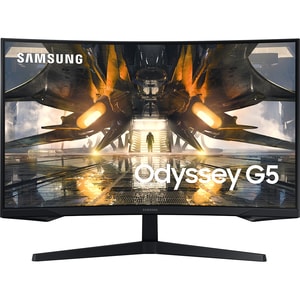 Monitor Gaming curbat LED VA SAMSUNG Odyssey G55A LS32AG550EUXEN, 32", WQHD, 165Hz, AMD FreeSync Premium, HDR10, negru