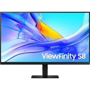 Monitor LED VA SAMSUNG ViewFinity S8 LS27D800UAUXEN, 27", 4K, 60 Hz, HDR10, incarcare USB, negru 
