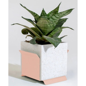 Suport ghiveci flori SPIN Fliss, 17 x 17 x 14.7 cm, roz