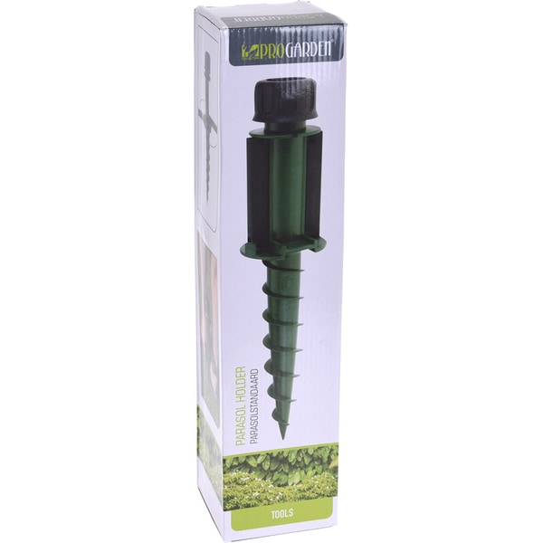 Suport umbrela PROGARDEN, polipropilena, 10 x 44 cm, verde