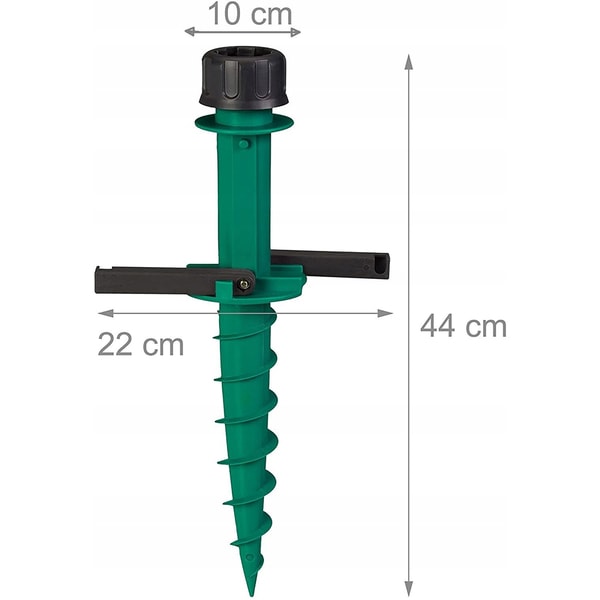 Suport umbrela PROGARDEN, polipropilena, 10 x 44 cm, verde