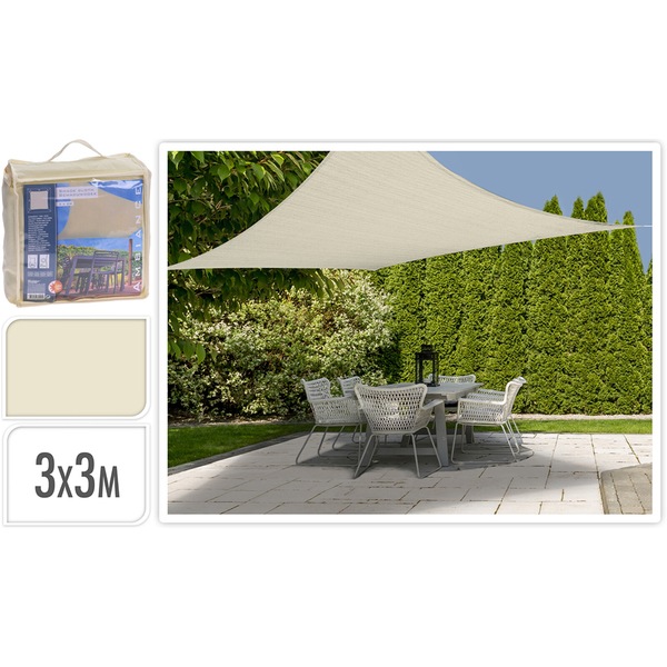 Copertina terasa AMBIANCE Square M, poliester, 300 x 300 cm, alb