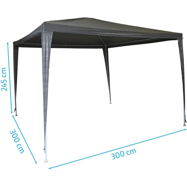 Pavilion terasa AMBIANCE, poliester, 300 x 300 x 245 cm, gri