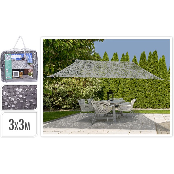 Copertina terasa AMBIANCE Rectangle M, poliester, 300 x 300 cm, gri deschis