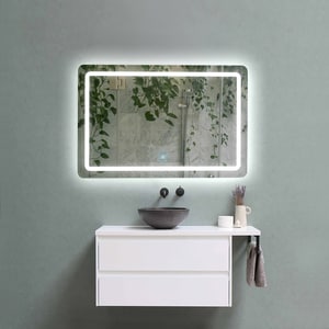 Oglinda baie Elves 80911, 80 x 3 x 60 cm, iluminare LED, senzor touch