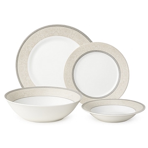 Set de masa MYRIA MC4055, 19 piese, opal, alb