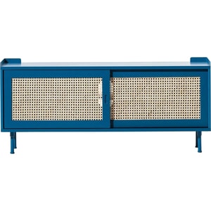 Comoda TV Wrap Wicker S, albastru-maro deschis, 120 x 35 x 52.5 cm