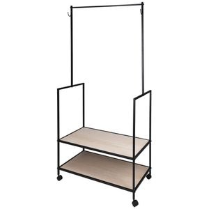 Raft podea HZ2002900, 84 x 42 x 176 cm, negru