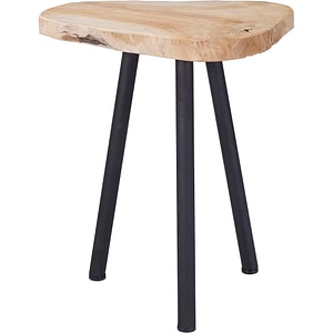 Masuta cafea J11300330, bej-negru, lemn de tec, 40 x 35 x 37 cm
