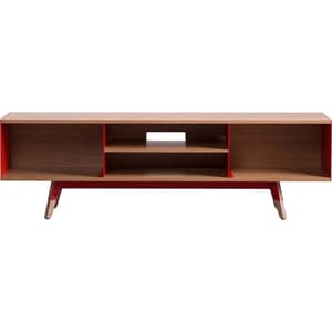 Comoda TV Neo, maro deschis-rosu, 160 x 40 x 50 cm